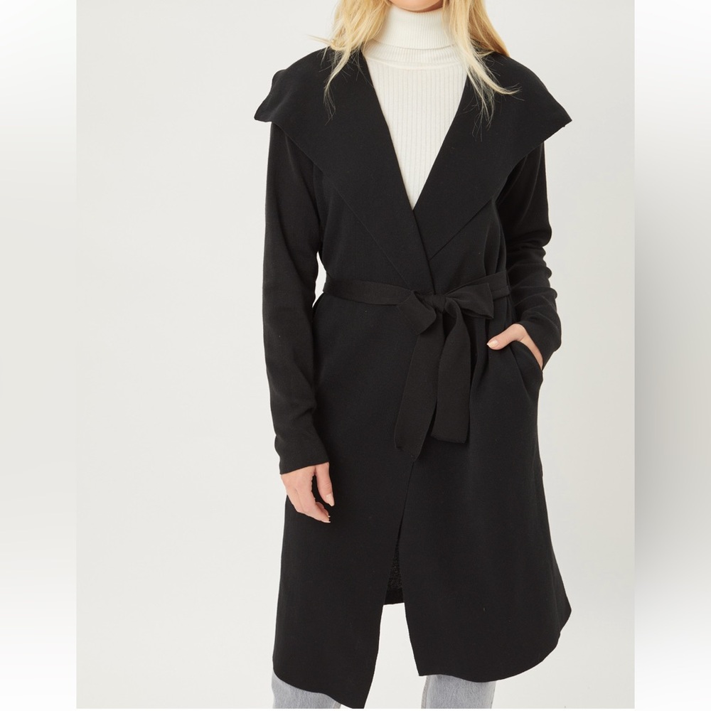 Boho Fabulous Wide Collar Knit Wrap coat